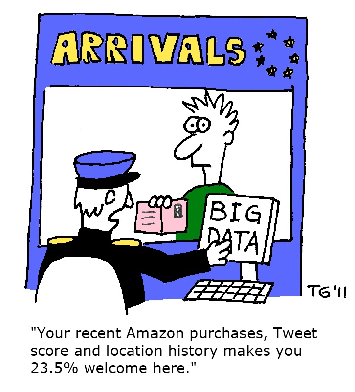 Cartoon critical of big data application, by T. Gregorius - Source : https://en.wikipedia.org/wiki/Big_data