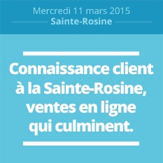 Connaissance client à la Sainte-Rosine, ventes en lignes qui culminent (miniature)