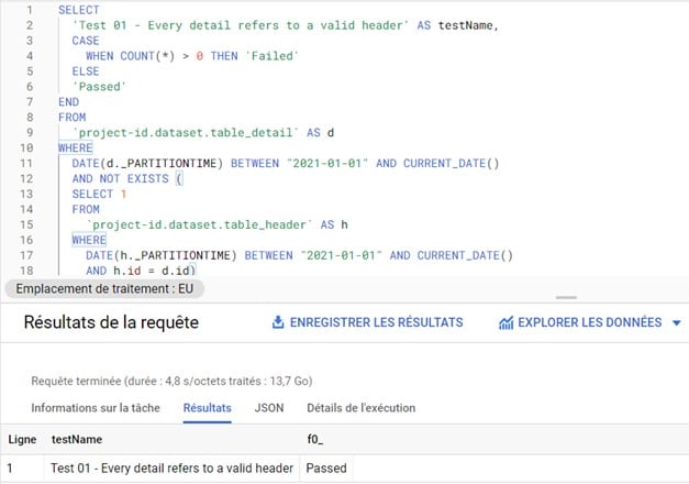 BigQuery - Intégrité : vérifier l'intégrité des factures