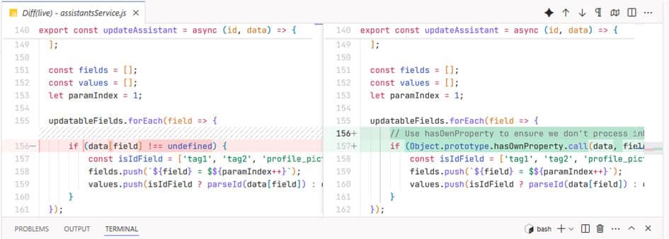 Vibe Coding : mise à jour du fichier Firebase Studio